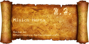 Misics Herta névjegykártya